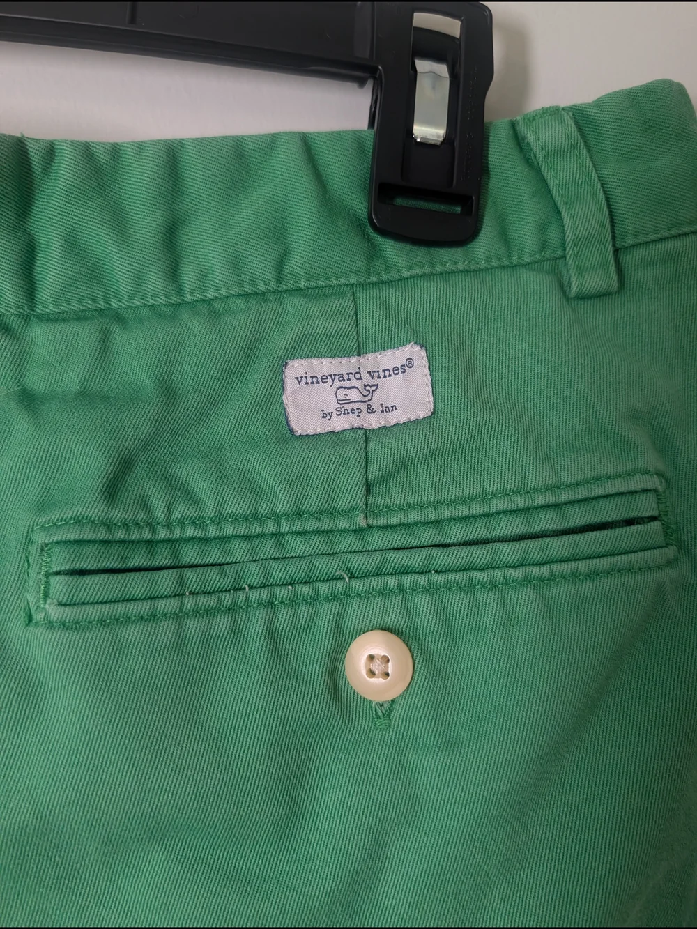 Vineyard Vines Green Cotton Twill Club Shorts Men's 36 Classic Chino Casual